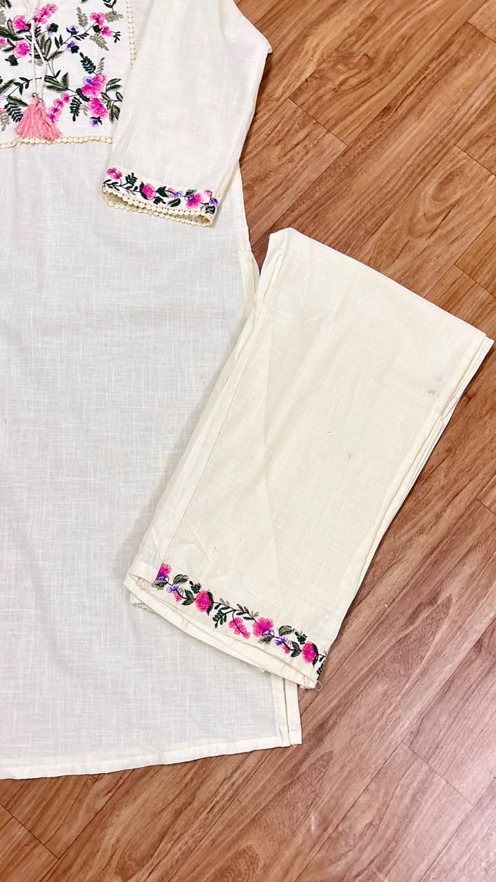 Cotton kurtie pant set
