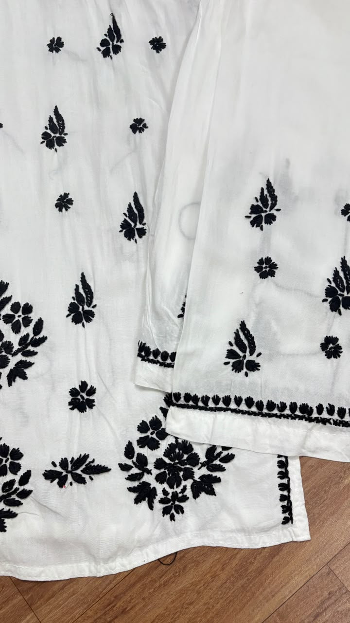 Rayon material chikankari