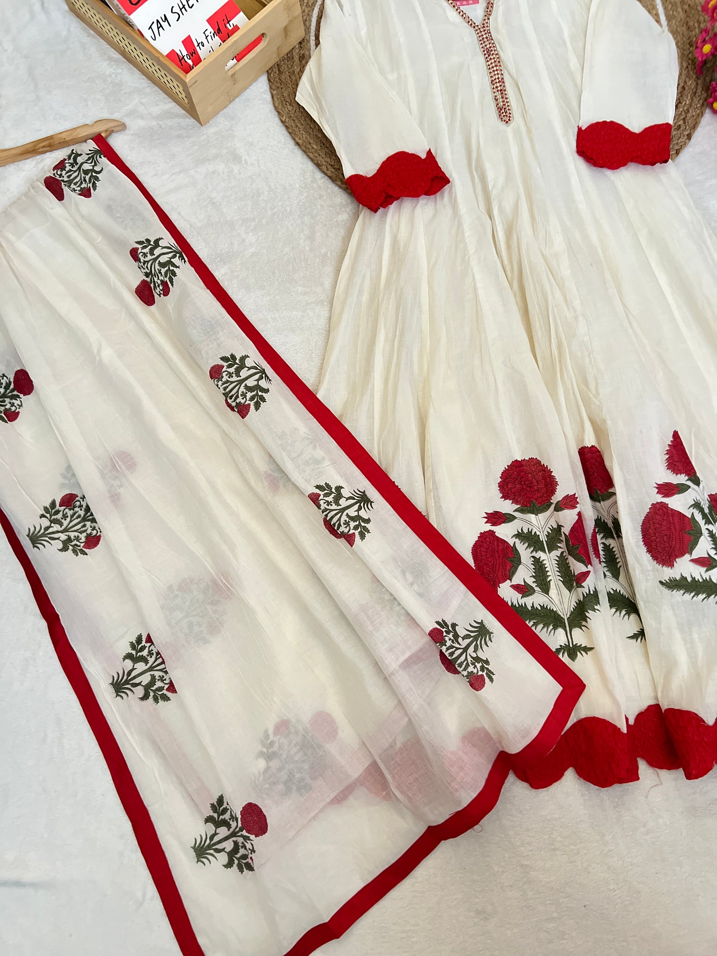 Beautiful dress in chanderi cotton