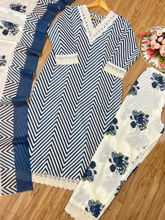 Premium Cotton suit set (CBRP700) 5 AED Discount on prepaid order