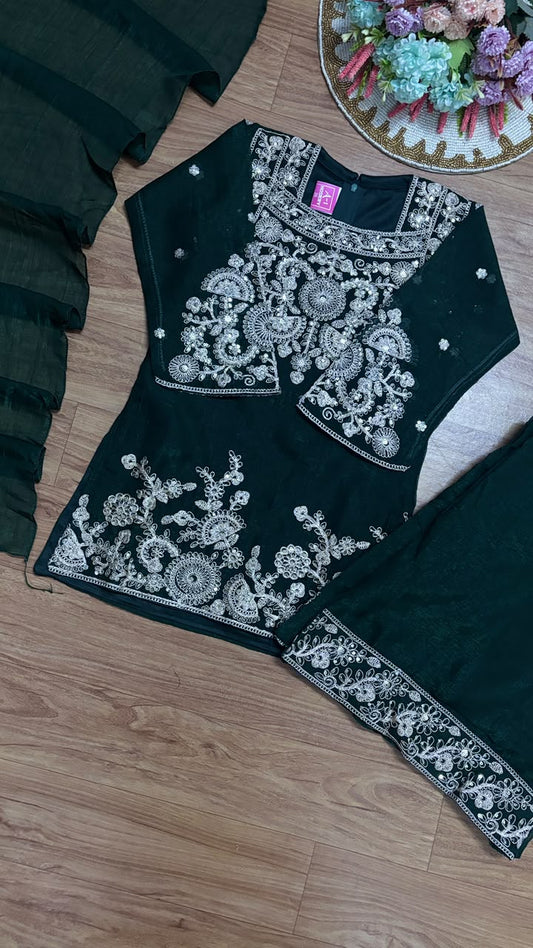 Kids wear full embroidery and sequins work
