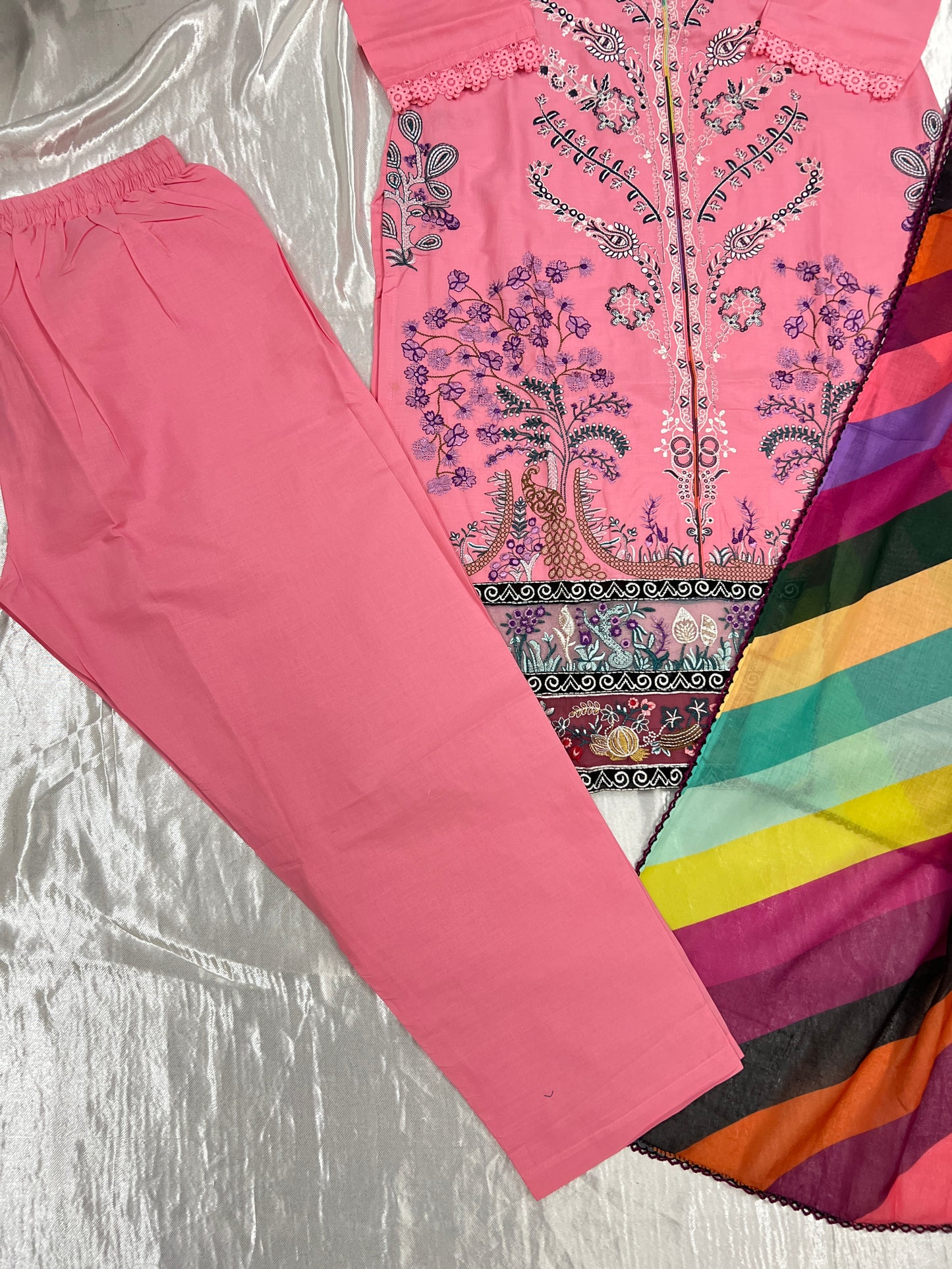 Full Embroidery cotton suit CBRP500