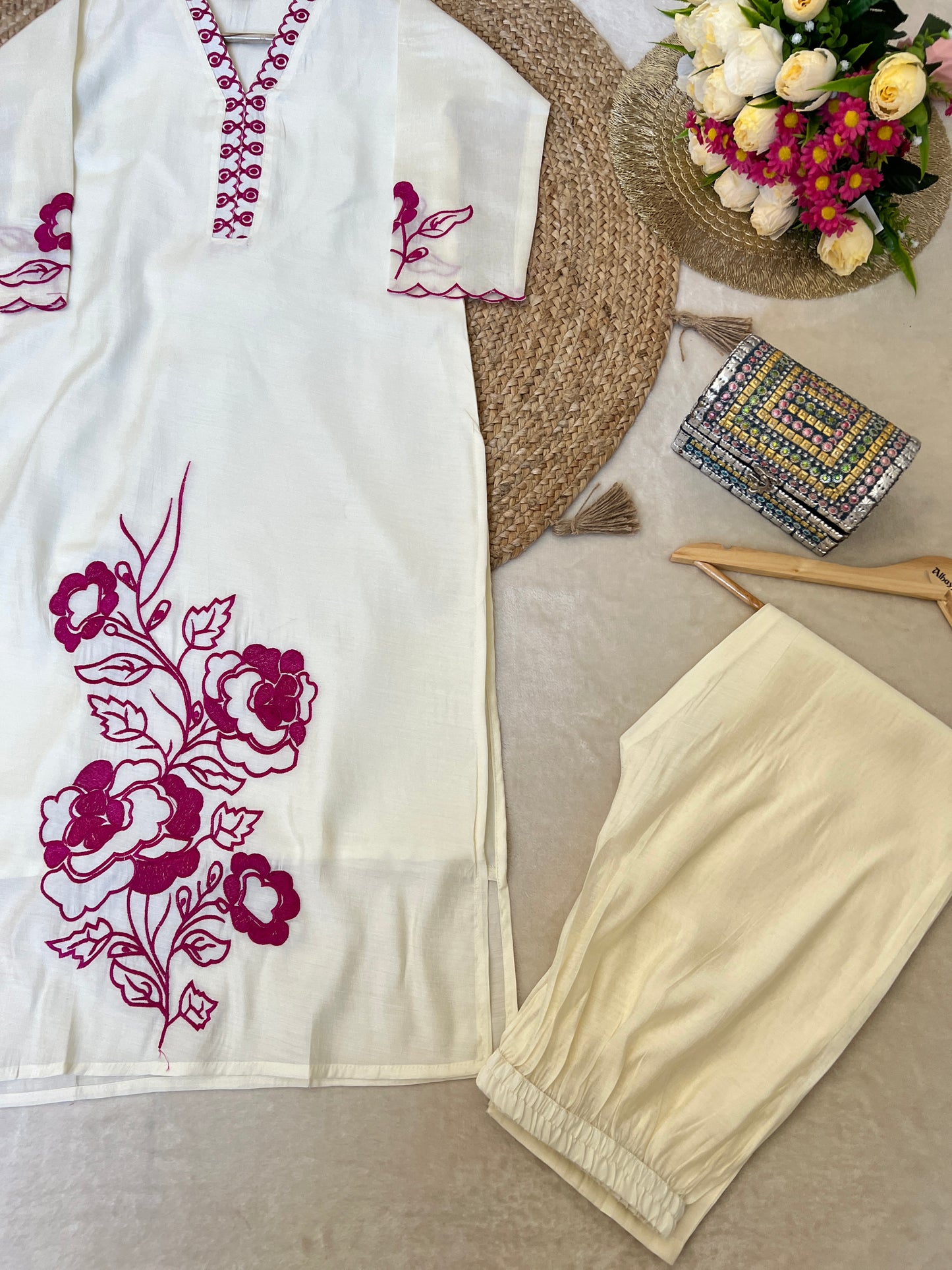 Premium Roman silk material dress - CBRP4210