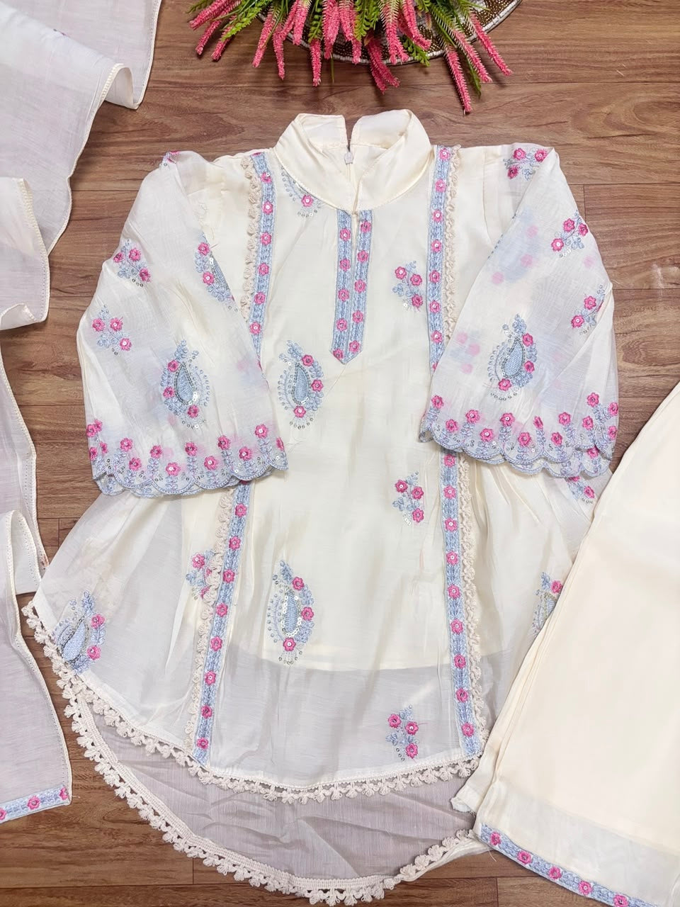 Kids wear full embroidery