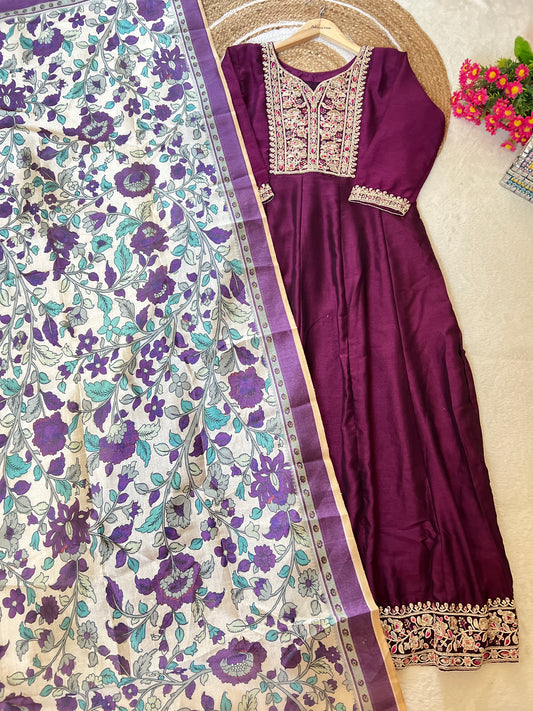 1021-beautiful frock dupatta set
