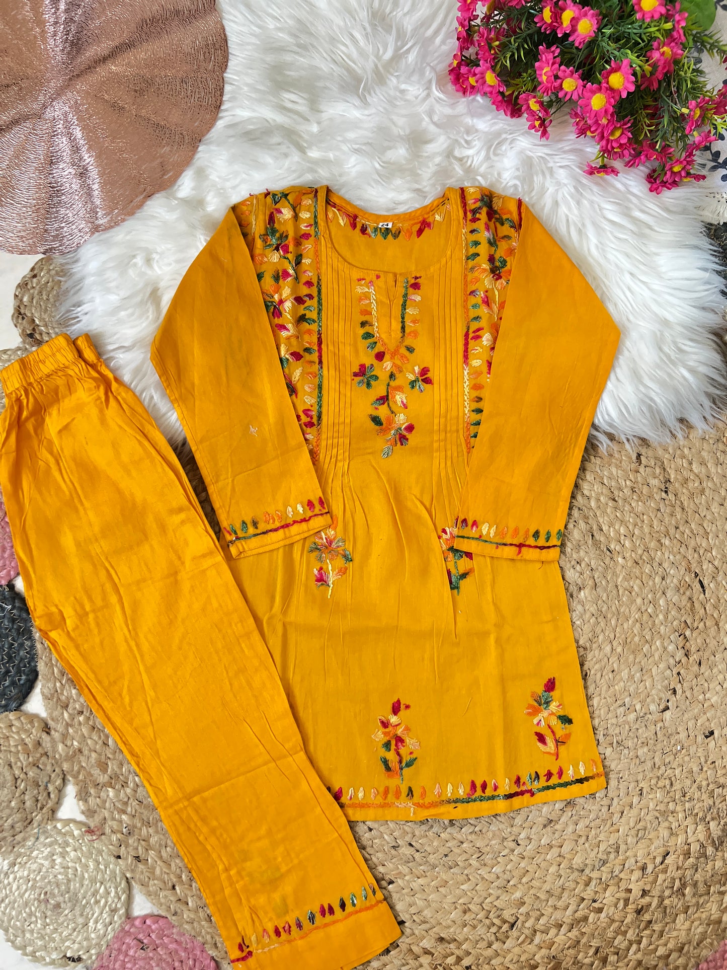 Kids chikankari in cotton