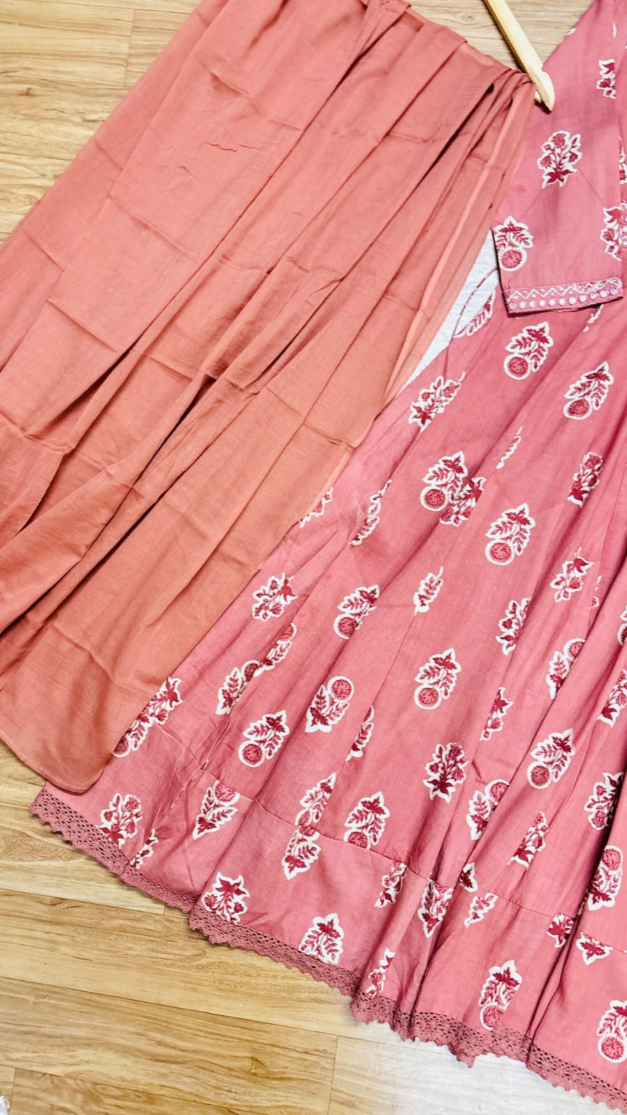 Cotton frock dupatta set