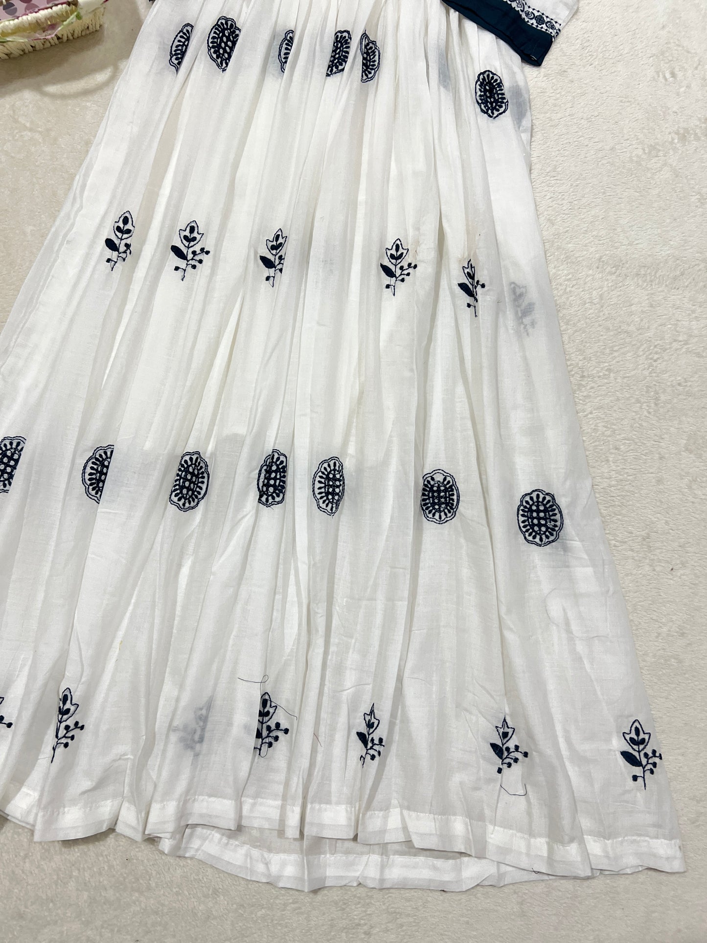 Beautiful cotton frock full embroidery