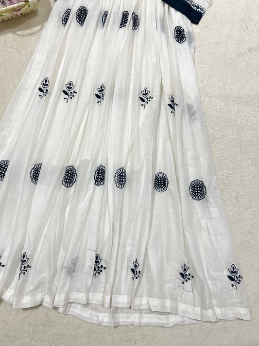 Beautiful cotton frock full embroidery