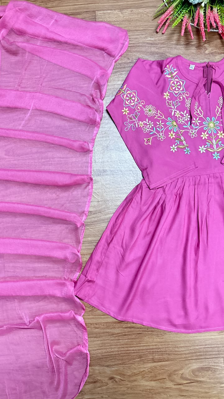 Kids dress with embroidery