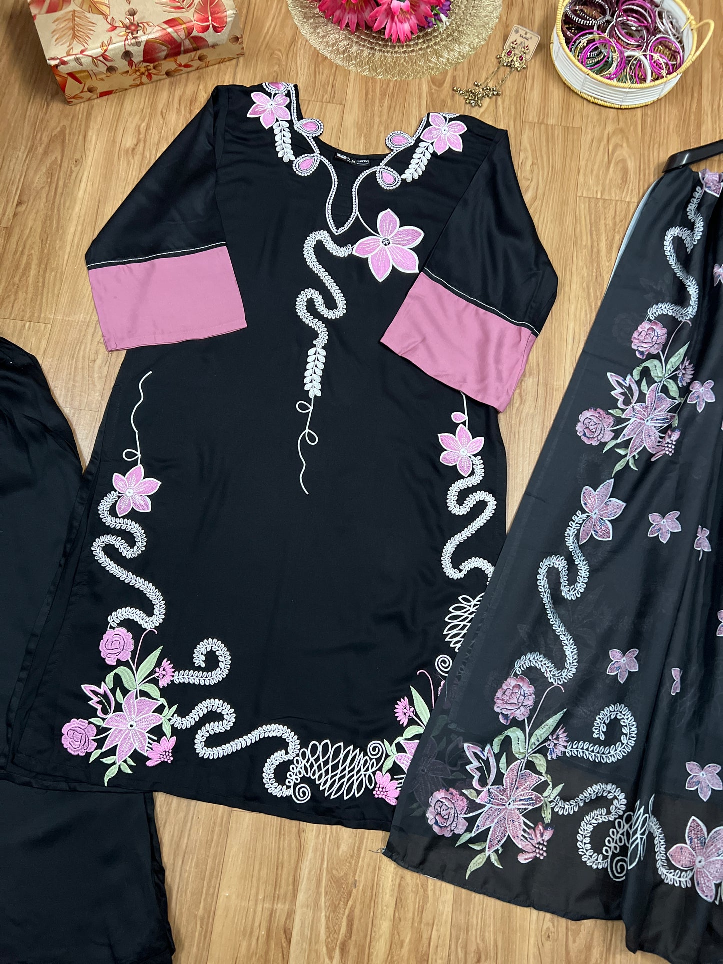 Premium dress in Heavy rayon Material with Embroidery CBRP500