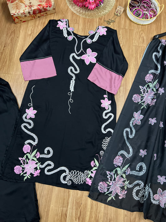 Premium dress in Heavy rayon Material with Embroidery CBRP500