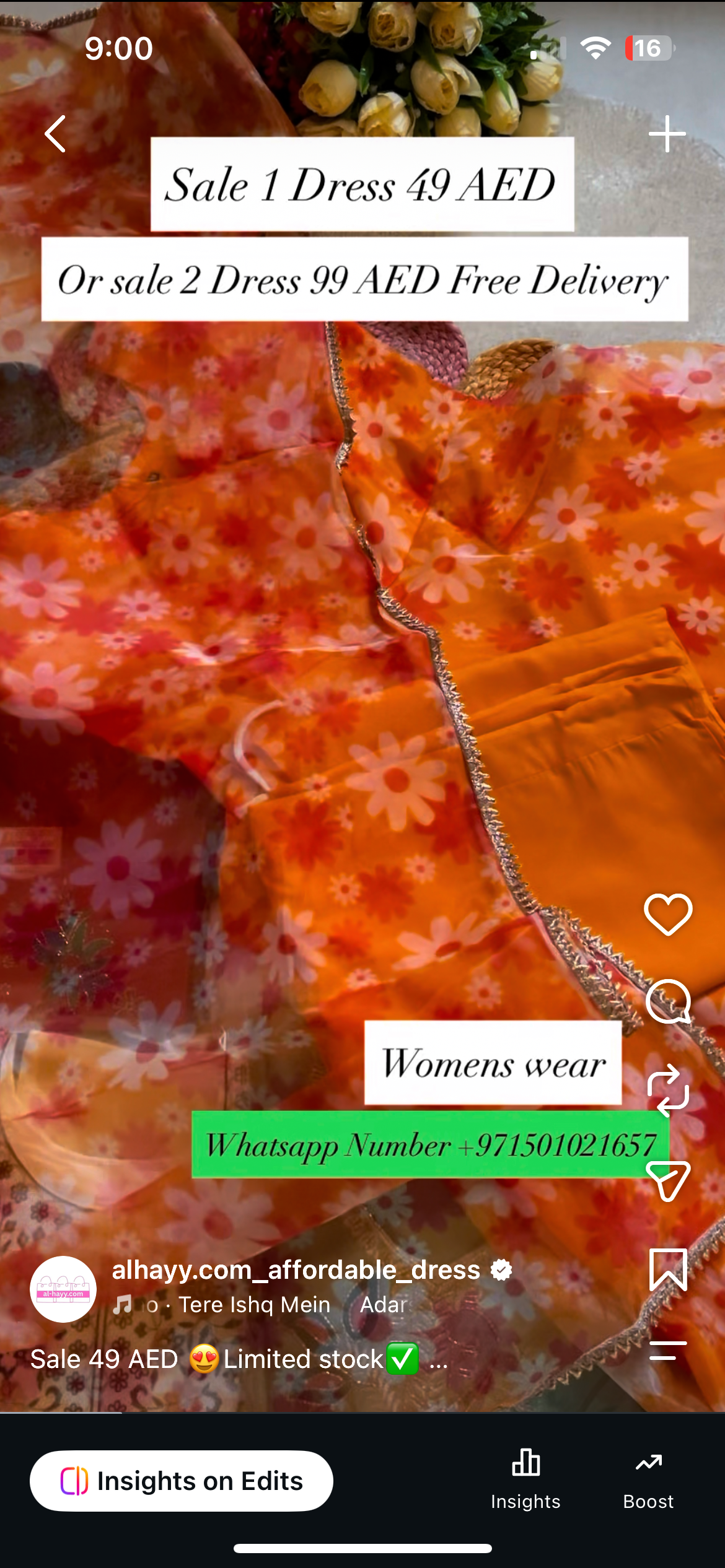 Organza frock set