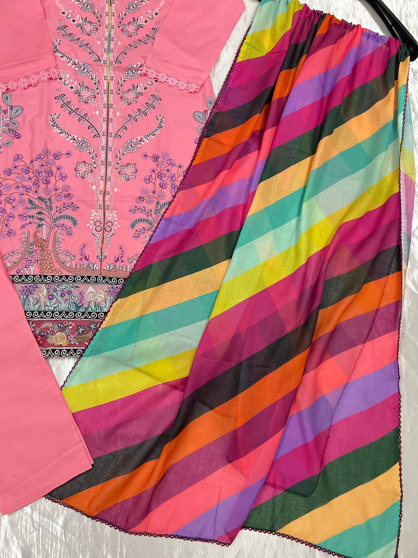 Full Embroidery cotton suit CBRP500