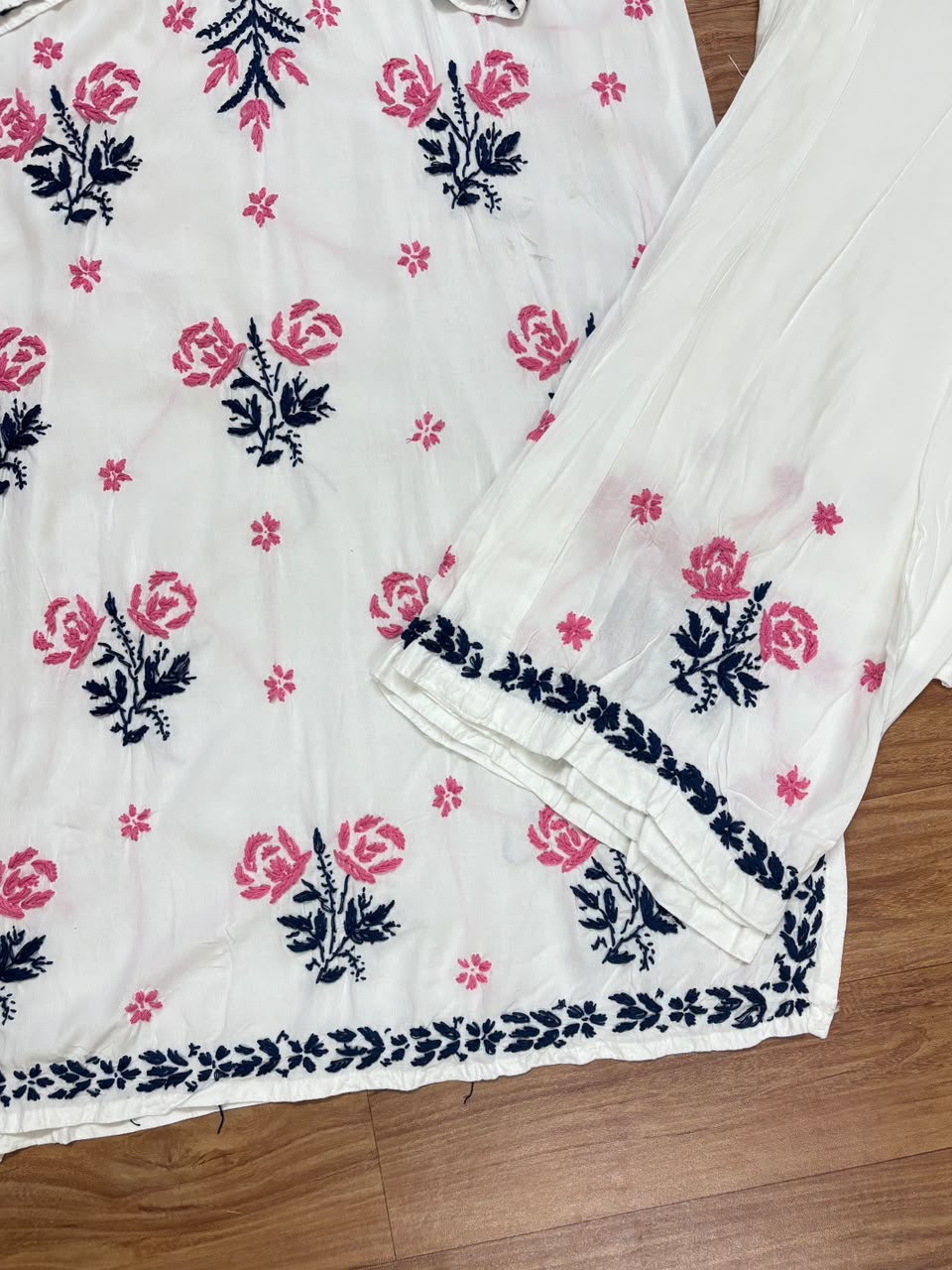 Chikankari cotton rayon soft material