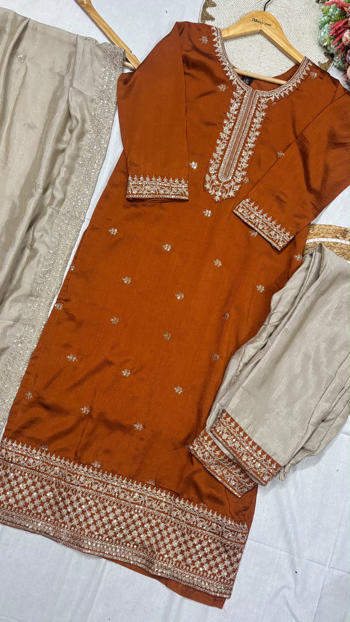 Silk suit set