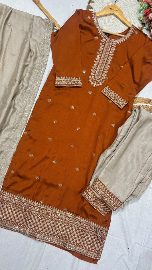 Silk suit set