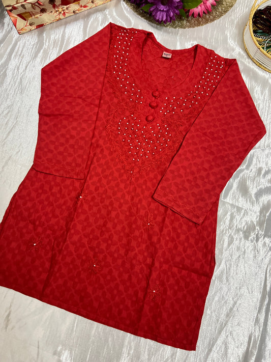 Cotton Chikankari kurti CBRP 300