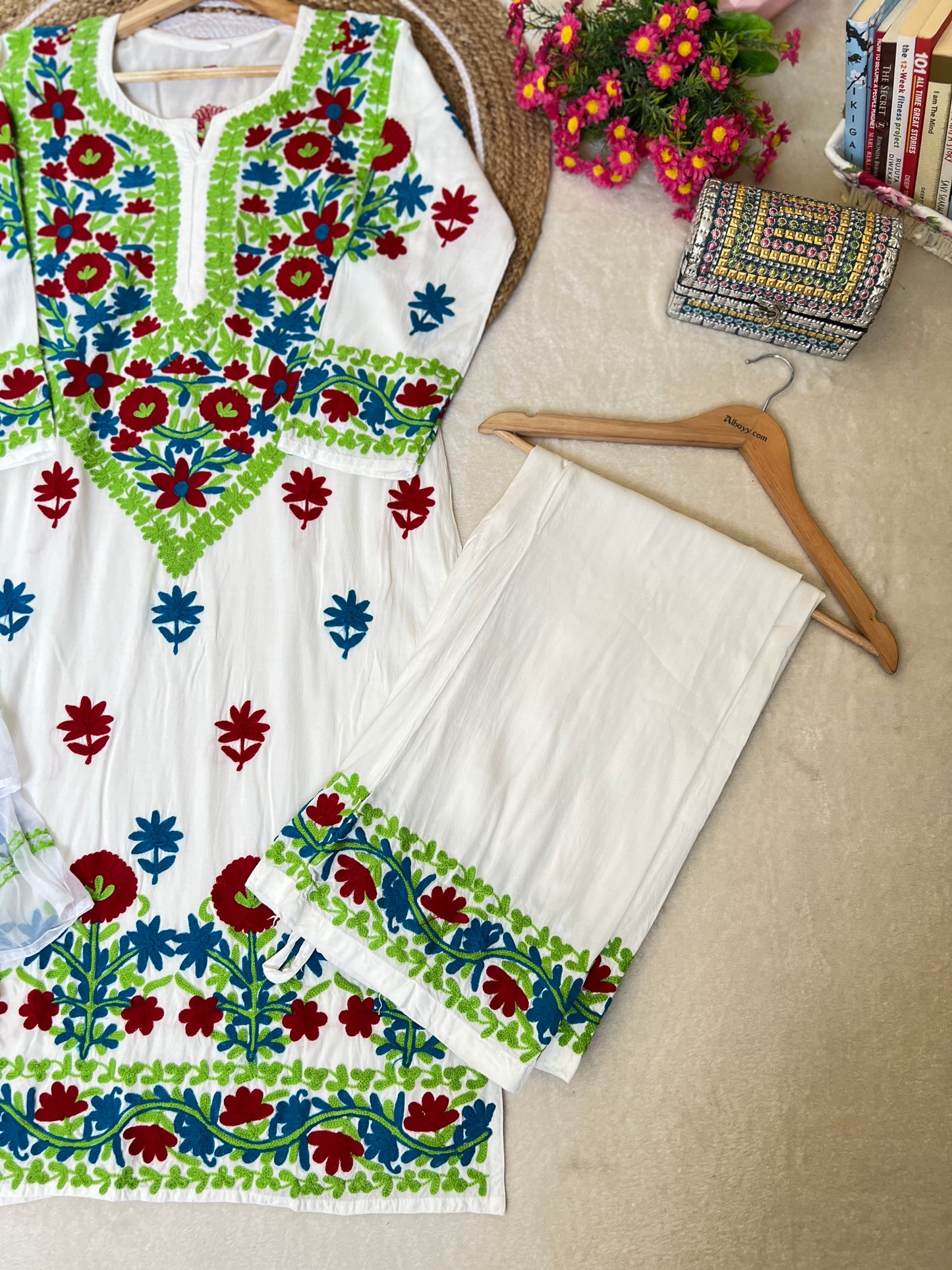 Beautiful dress with full embroidery