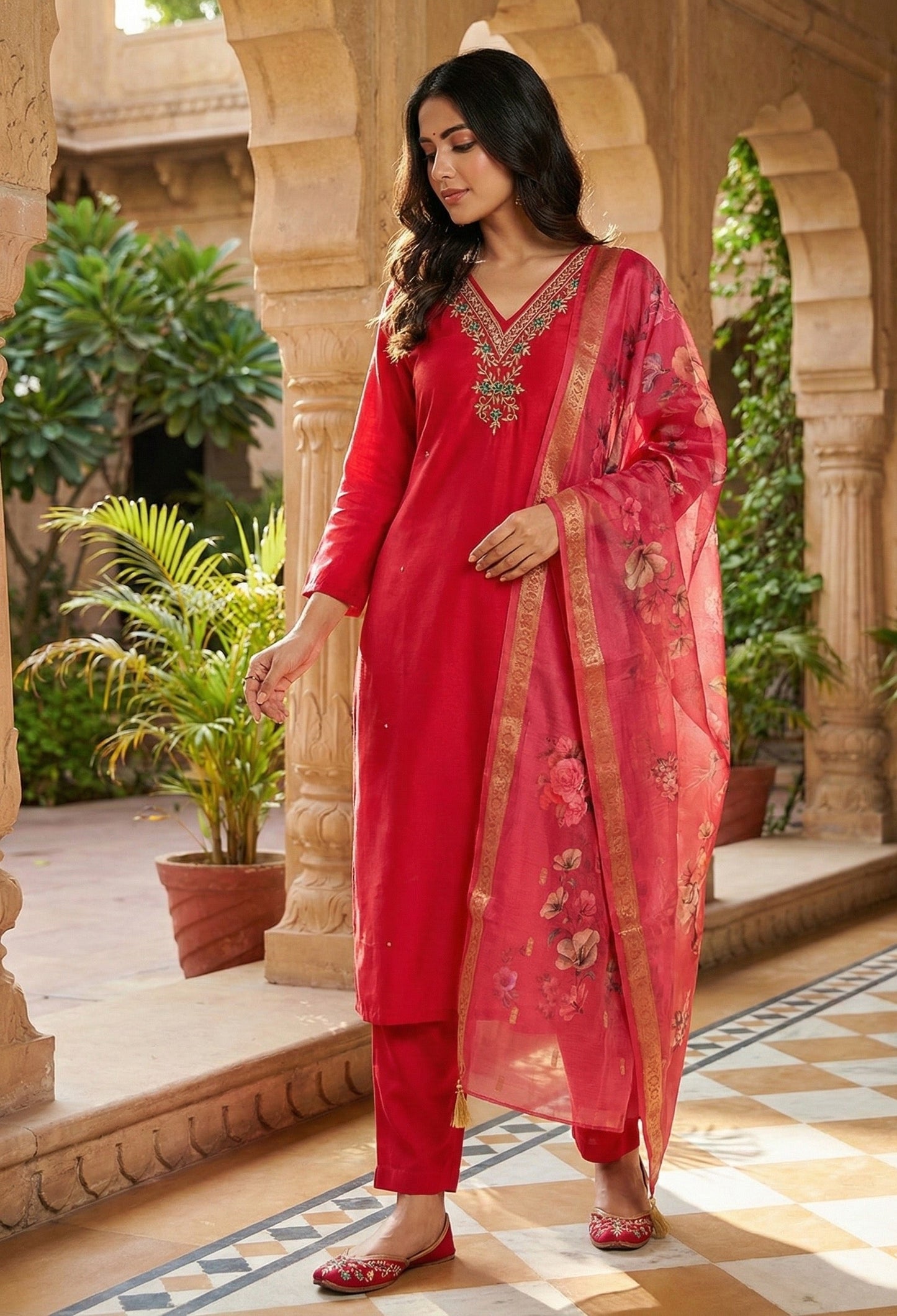 Suit set Roman Silk material CBRP4204