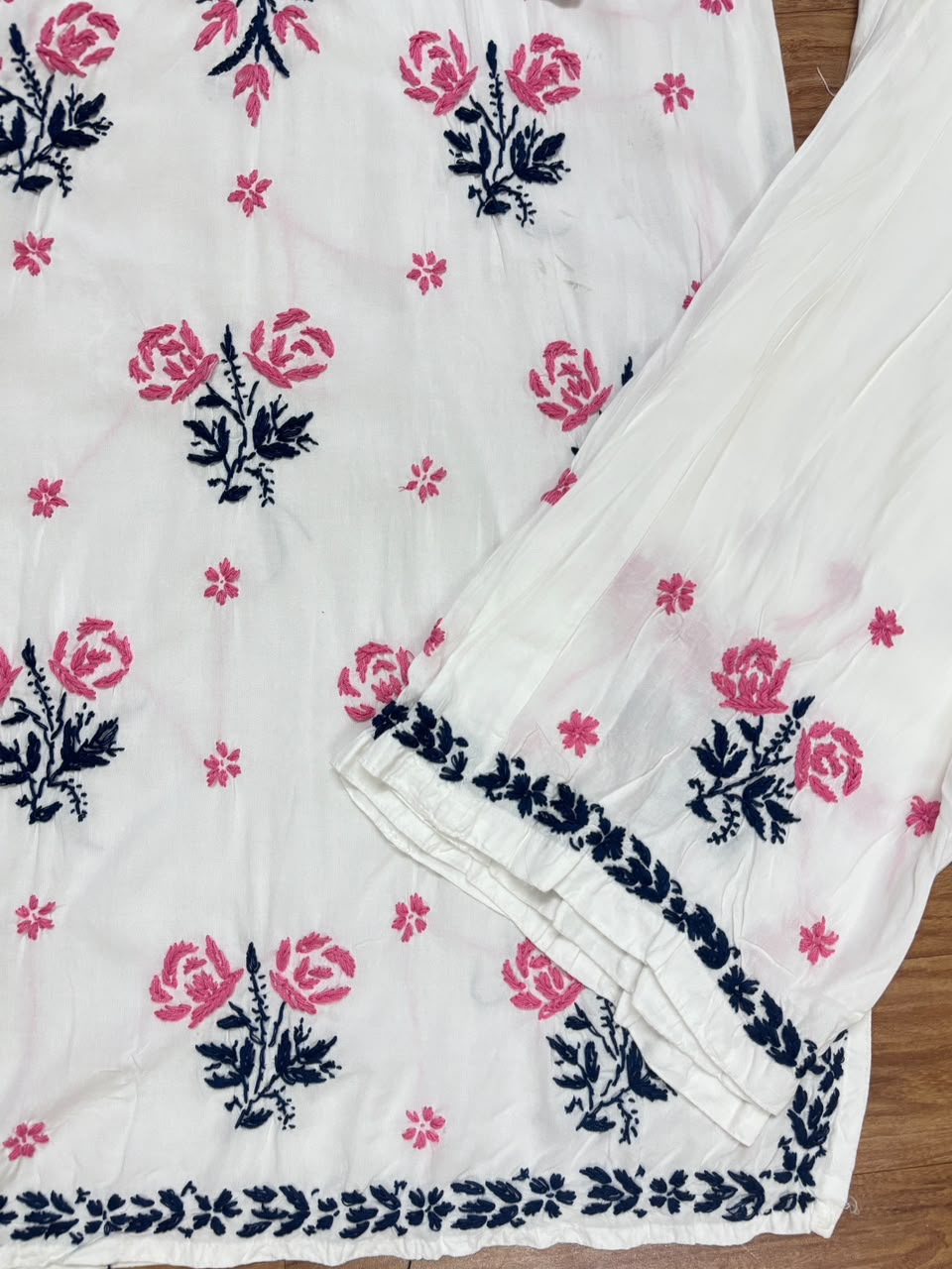 Chikankari cotton rayon soft material