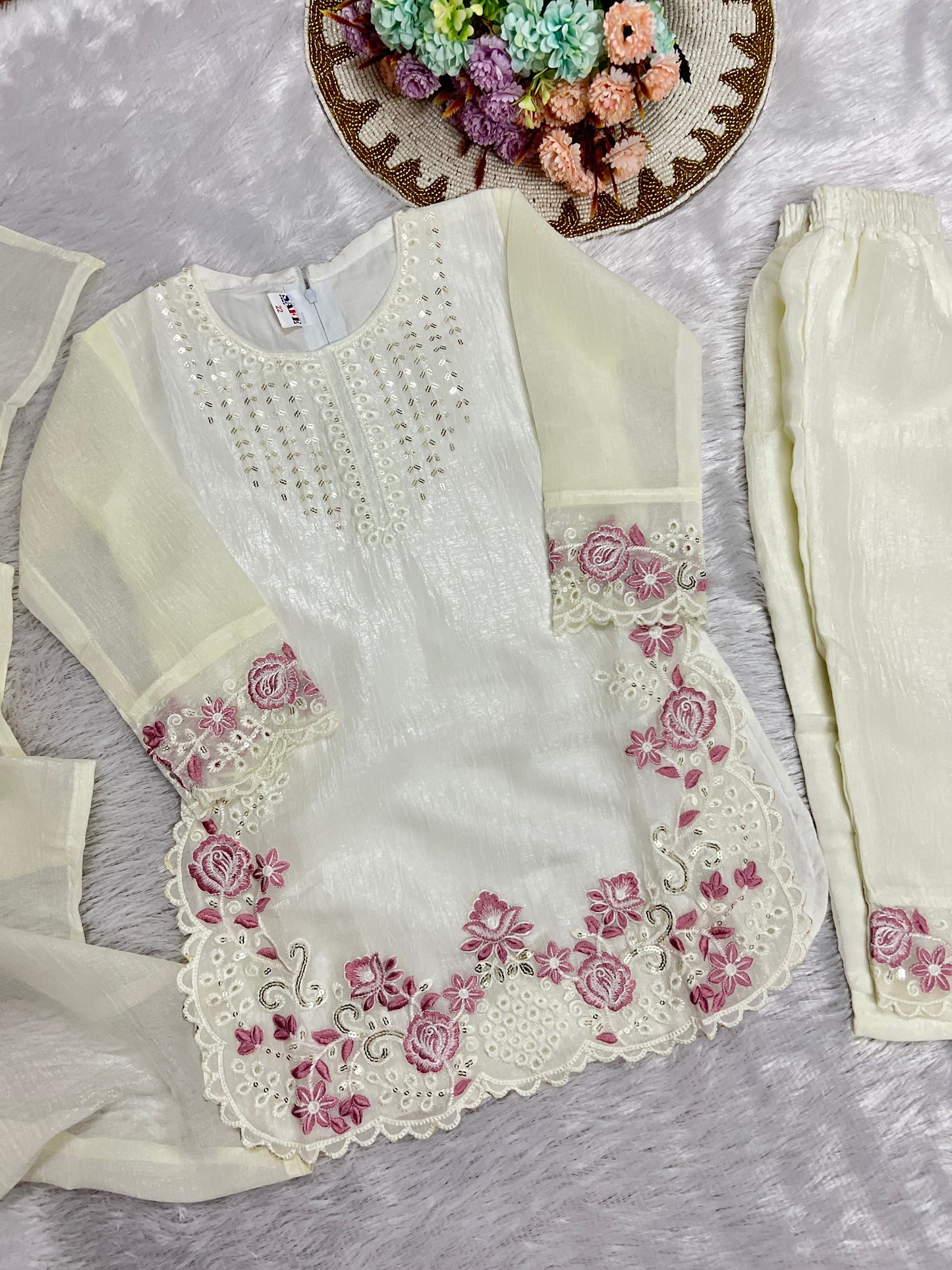 Premium kids white dress CBRP 500