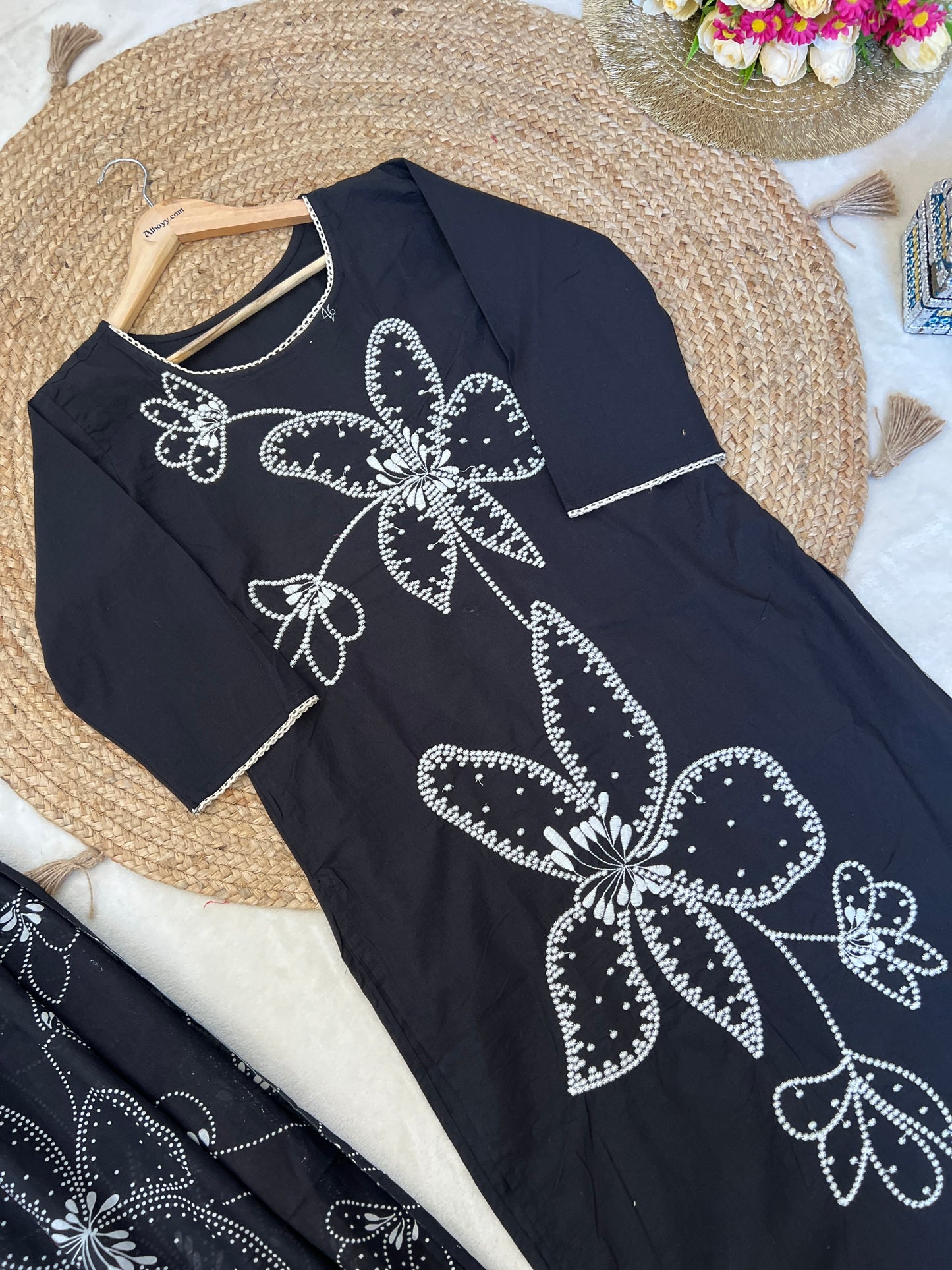 Cotton suit , top full embroidery CBRP4210