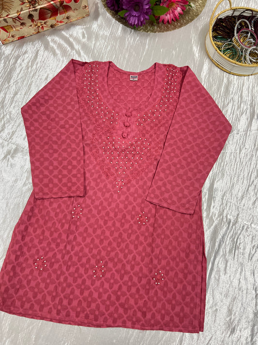 Cotton Chikankari kurti CBRP 300