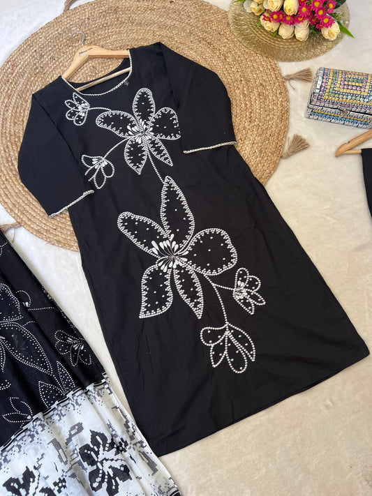 Cotton suit , top full embroidery CBRP4210