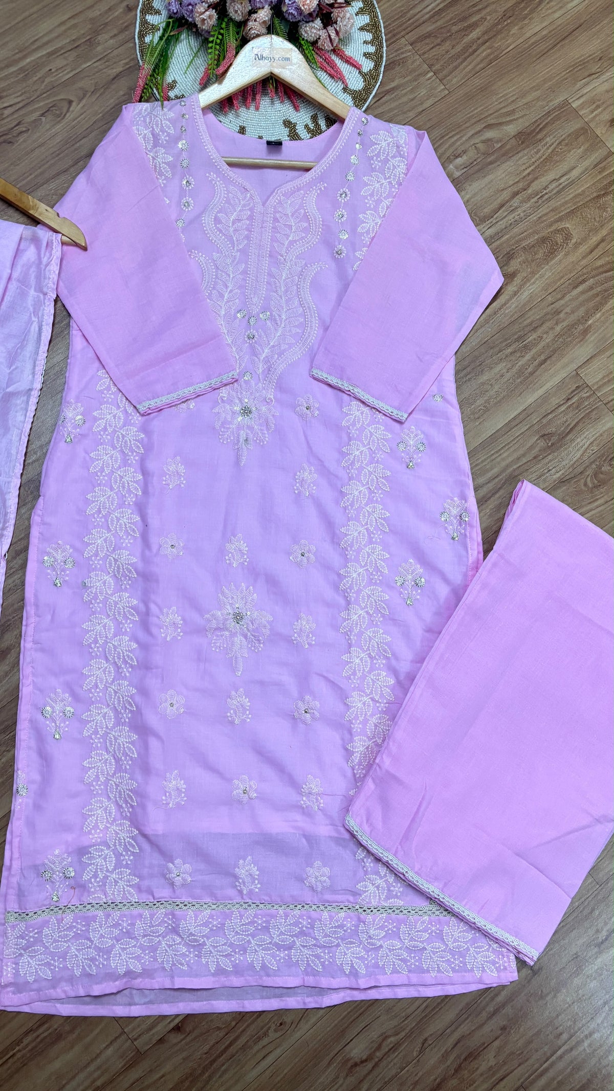 Cotton suit set full embroidery
