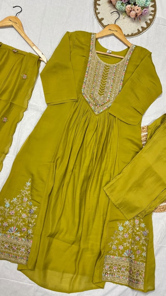 Suit set mul chanderi