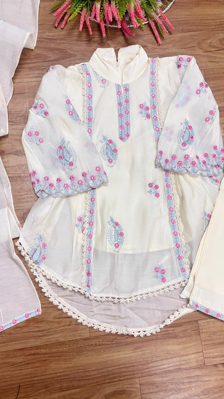 Kids wear full embroidery