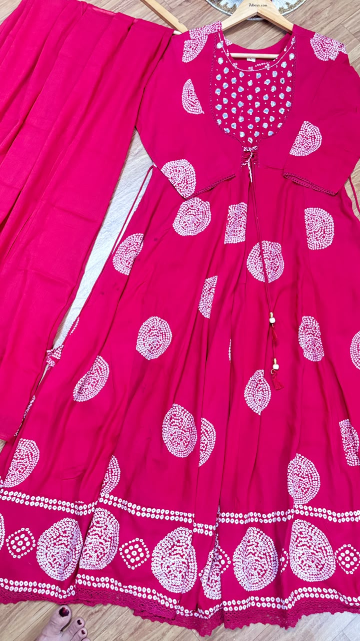Frock dupatta set cotton