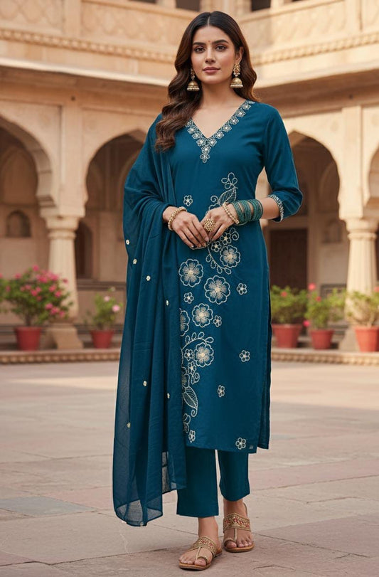 Suit set roman silk material