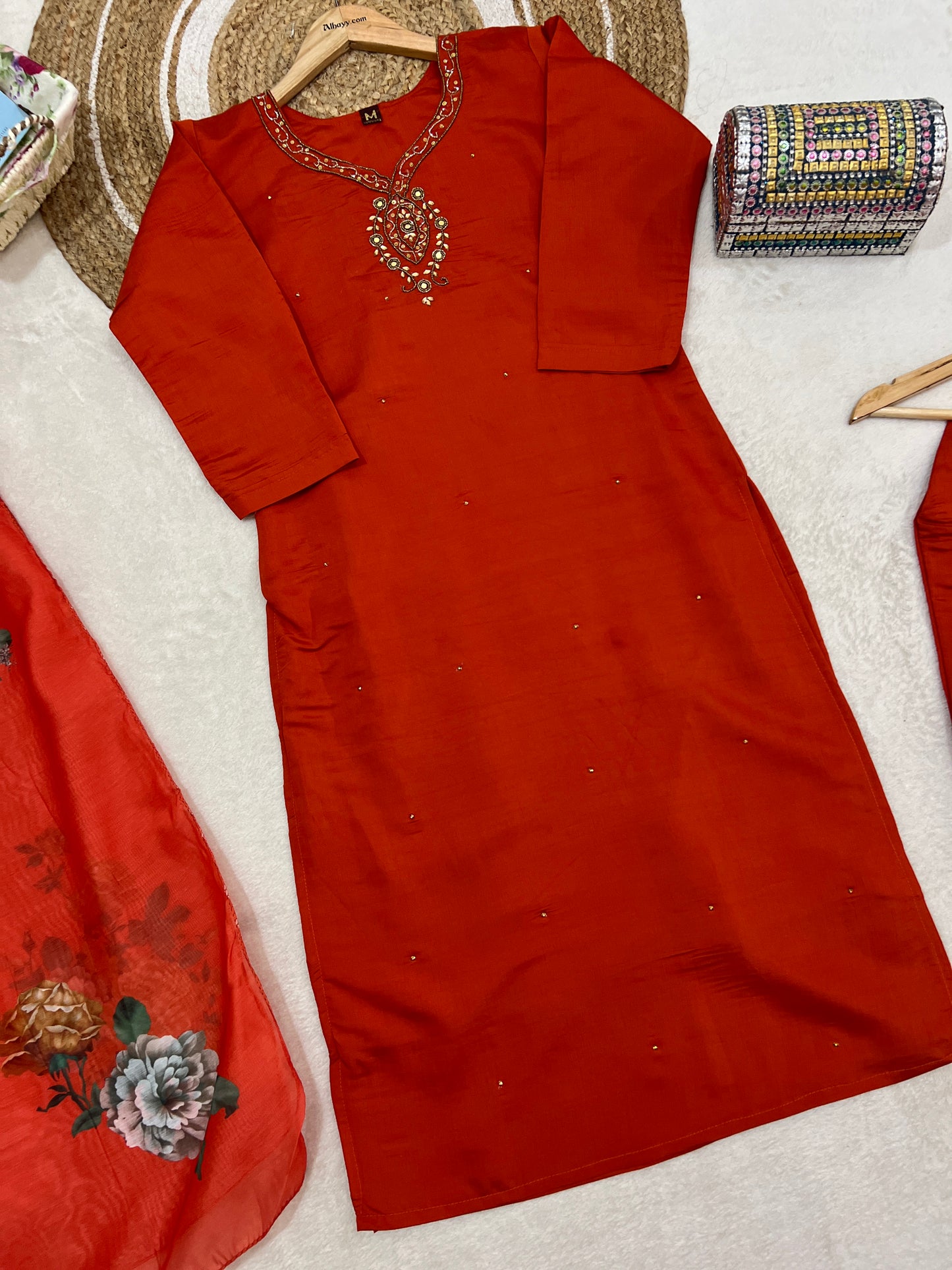 Roman silk beautiful suit set