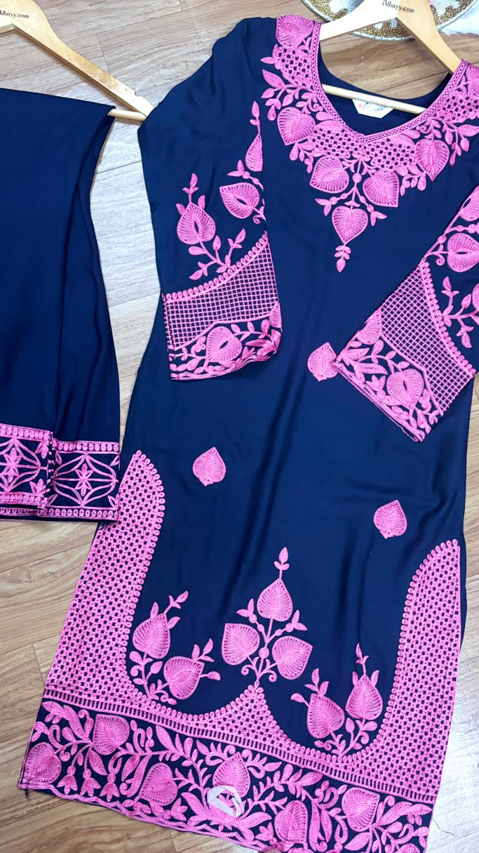 Premium Rayon Dress with Full Embroidery 11072026