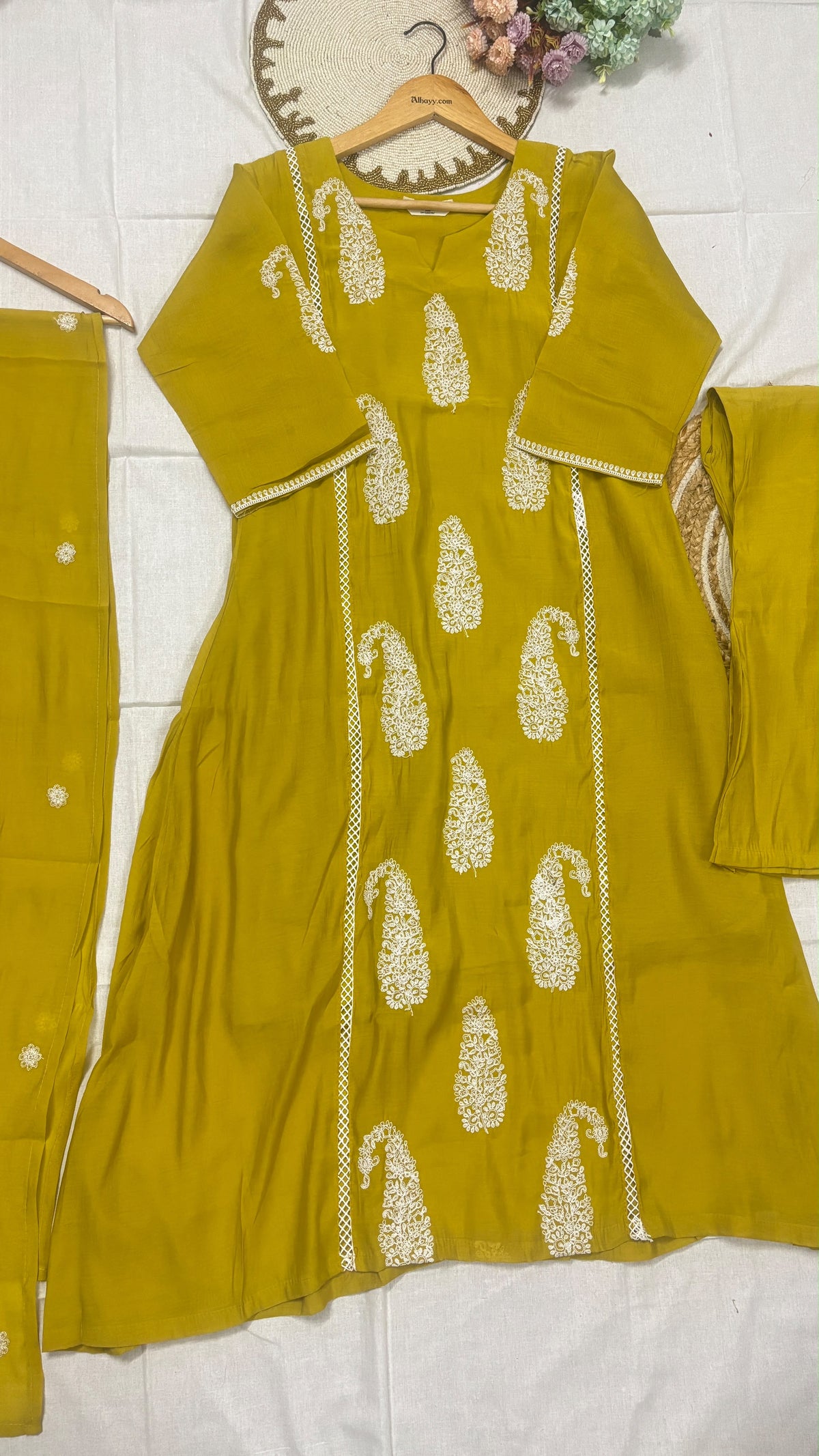 Mul chanderi suit set