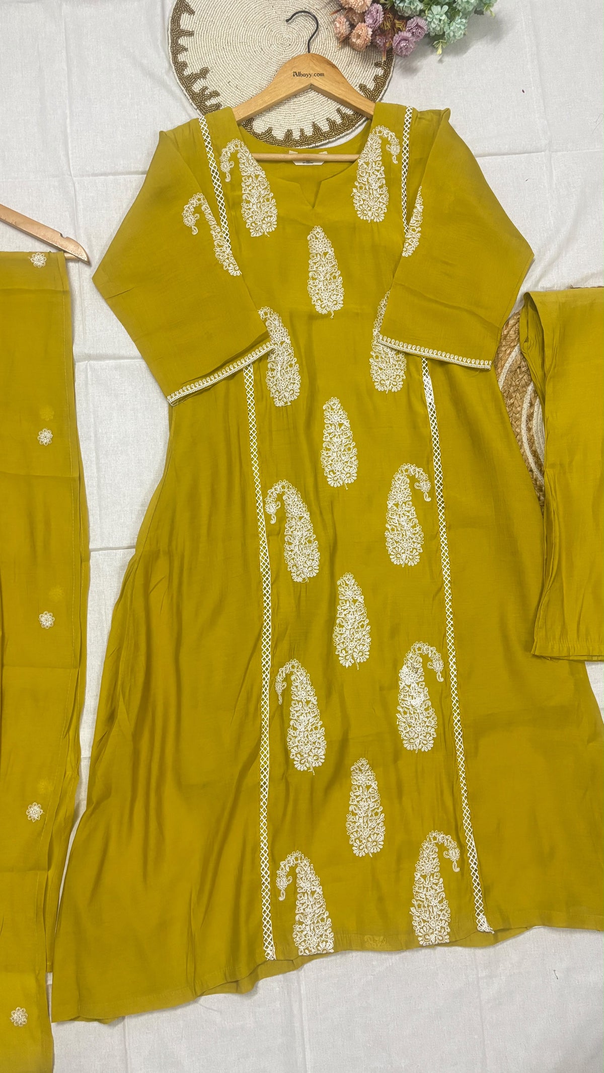 Mul chanderi suit set
