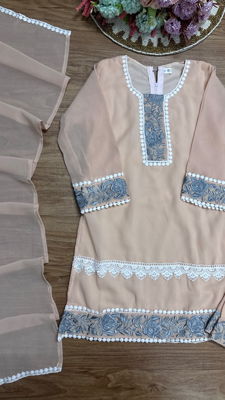 Kids wear embroidery and lace work