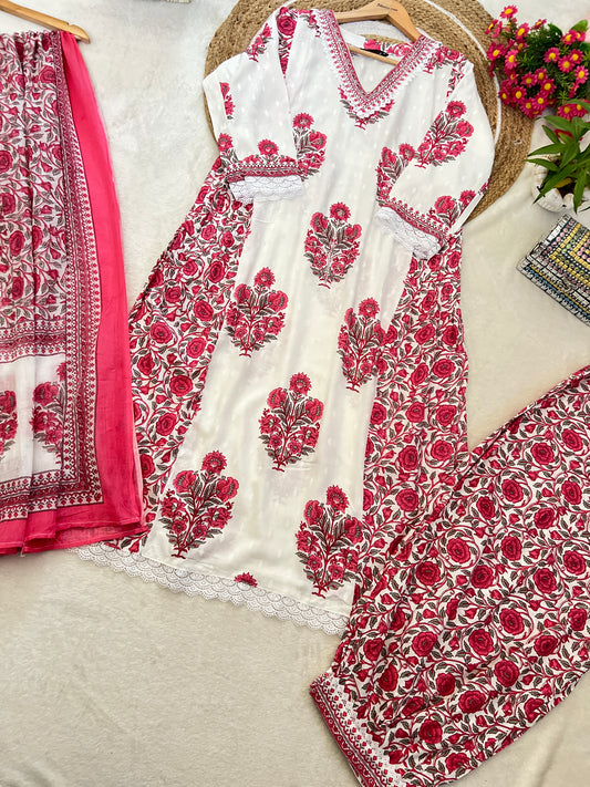 Beautiful dress in cotton rayon material soft cotton