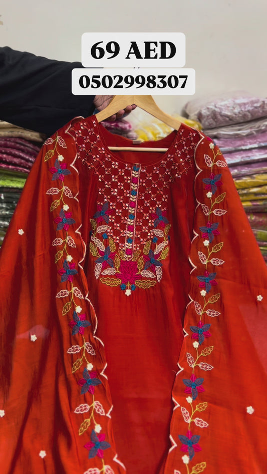 Premium mul Chanderi Dress- 69 AED Prepaid order (CBRP 500)