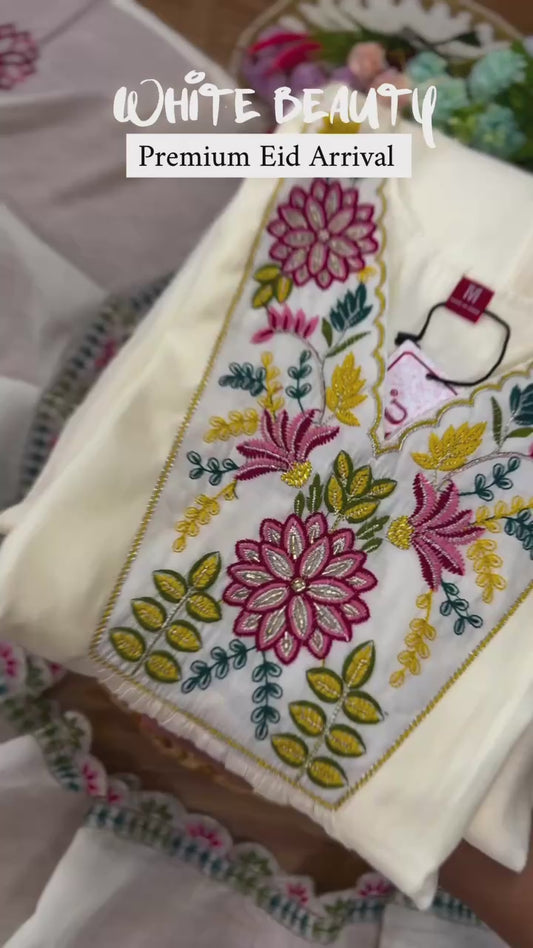 Premium mul chanderi dress