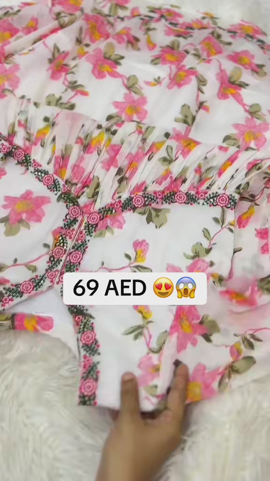 Beautiful mul cotton frock & Dupatta
