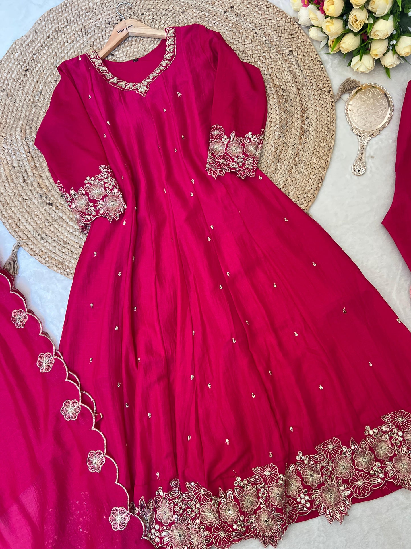 Exclusive Premium magenta anarkali set CPRB1044