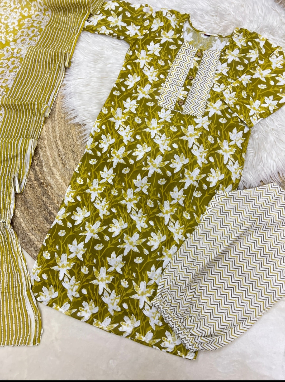 Cotton kurti pant set