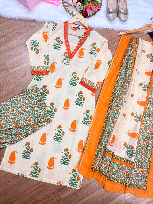 Premium cotton suit