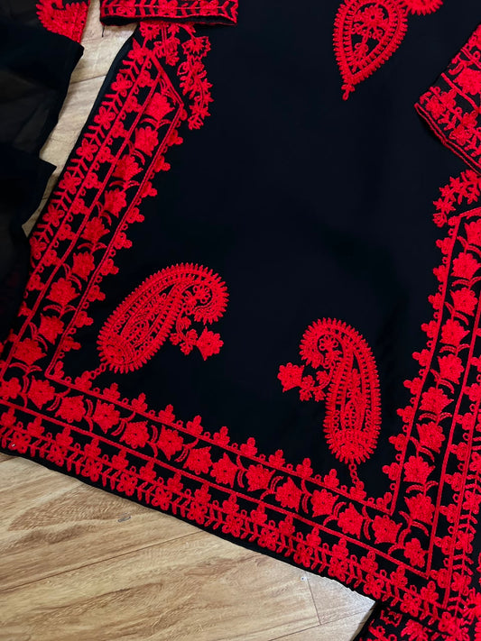 Chikankari black kids dresses CBRP975