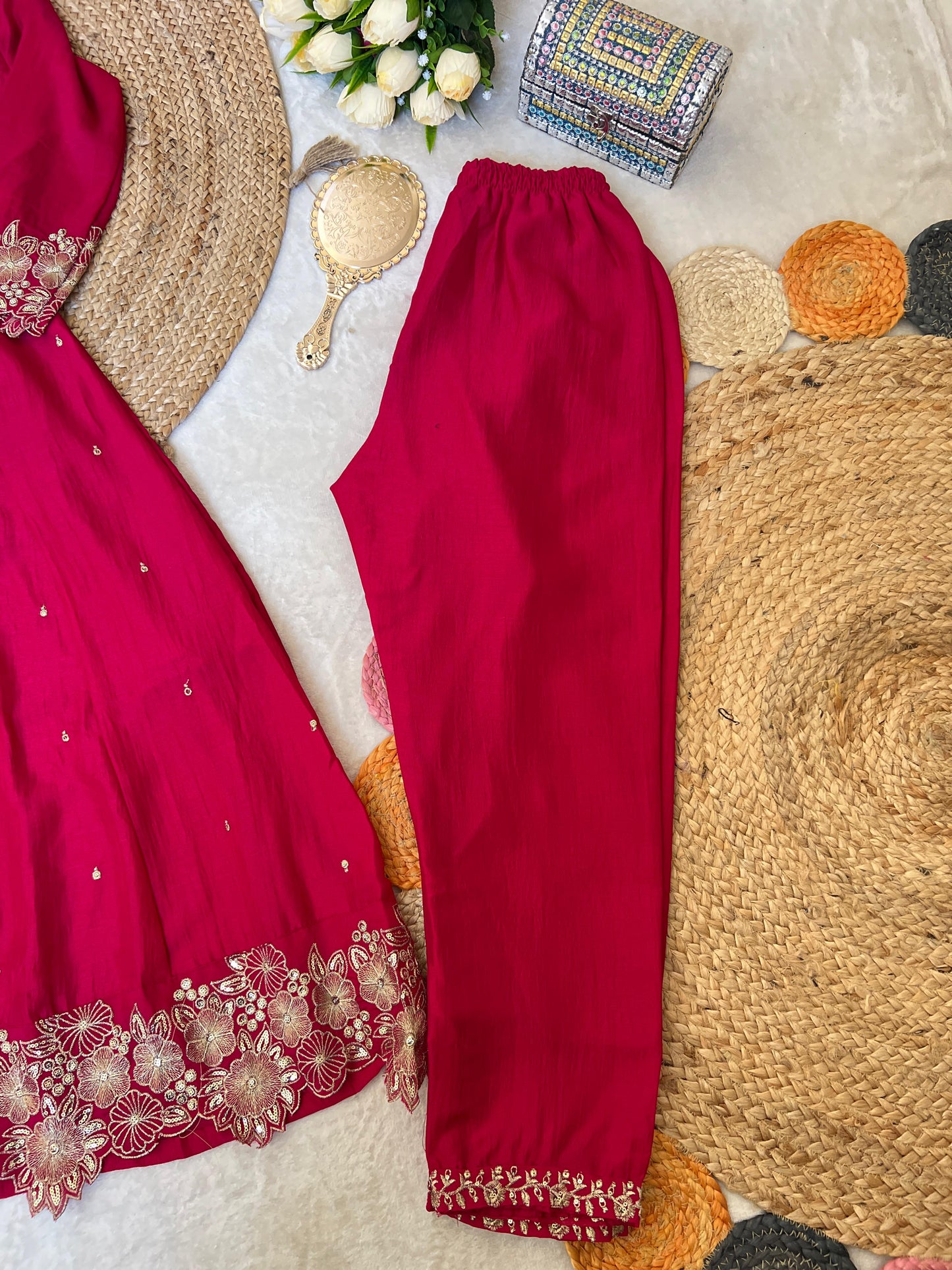 Exclusive Premium magenta anarkali set CPRB1044