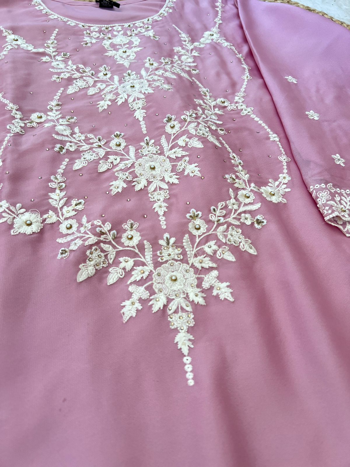 Lavender embroidered 3 pc suit set CPRB1044